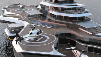 it boasts two helipads, a spa, and a 18-metre swimming pool