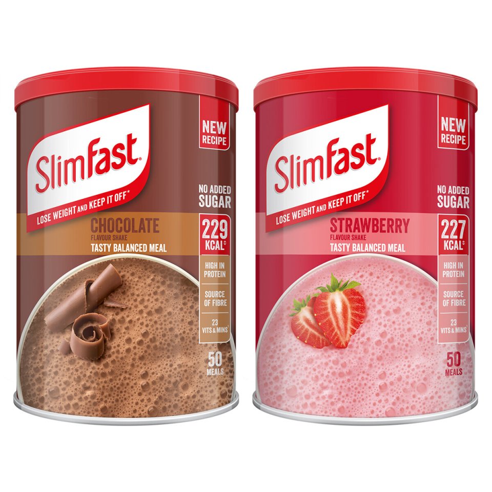 SlimFast’s 1-2-3 plan recommends you have one 'sensible' meal, two meal replacement shakes, smoothies or bars, and three snacks