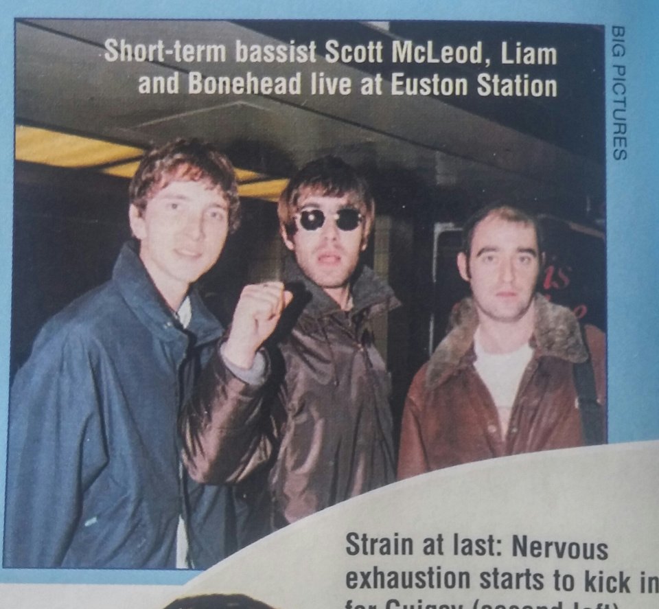 Scott, left, had replaced Paul McGuigan who left the popular band due to exhaustion