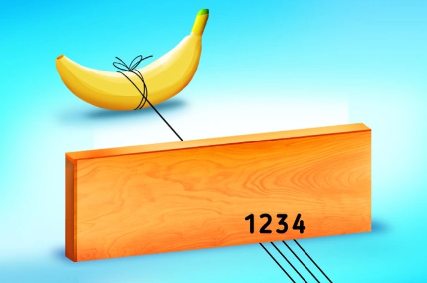 Can work out which string leads to the banana in just 12 seconds