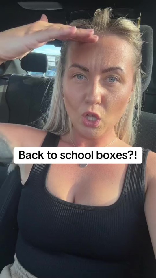 A mum took to TikTok to rant about the back to school boxes she's been seeing online