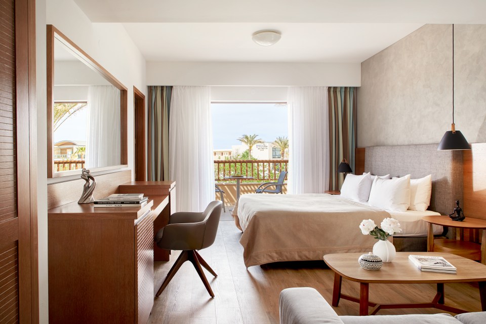 Rest a while in the hotel's soothing neutral tone rooms