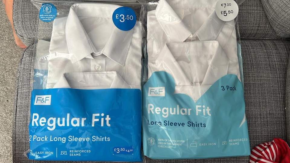 A shopper bought a two pack of long sleeve shirts for a bargain 4p, originally £3.50