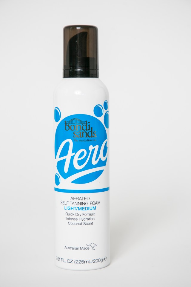 a bottle of bondi sands aero self tanning foam