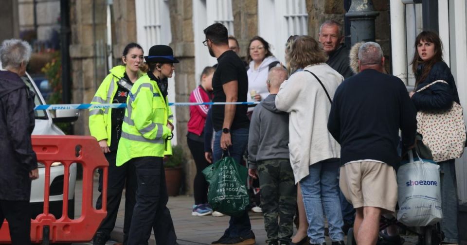 The busy seaside street was full of horrified onlookers