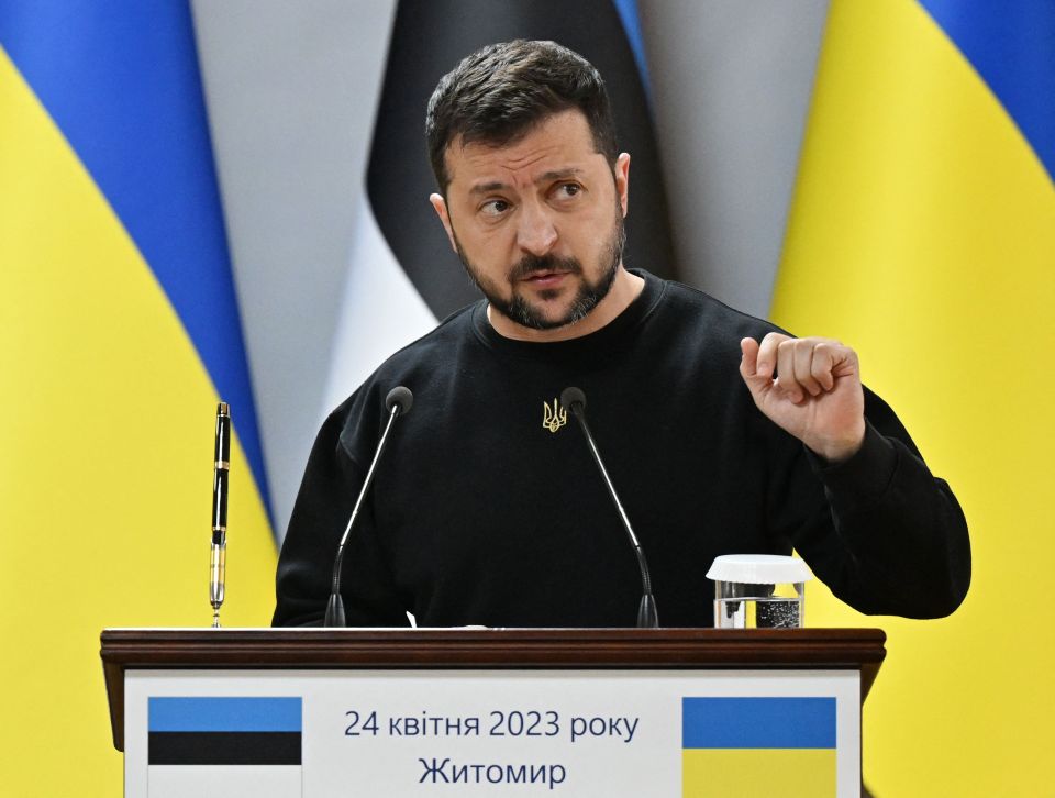 Ukraine has totally transformed the narrative of the war, pictured President Zelensky