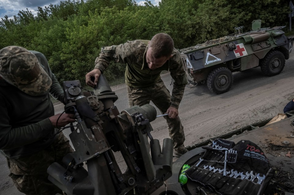 Tanks & trucks taking part in the invasion are daubed with a 'White Triangle'