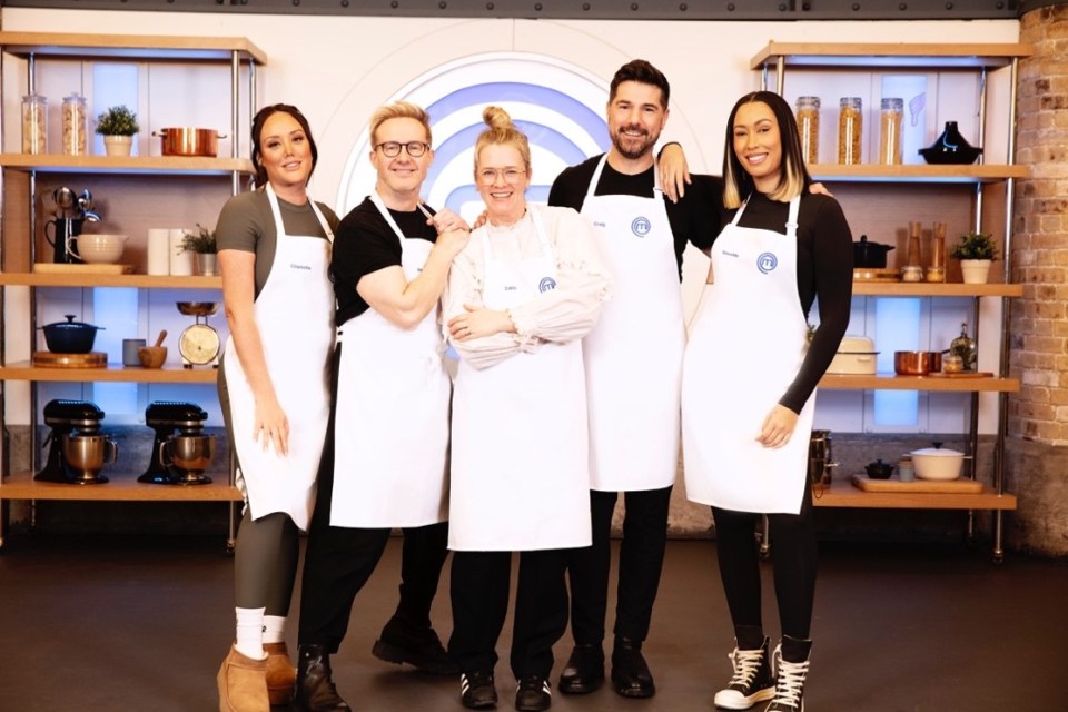 Charlotte with her MasterChef co-stars