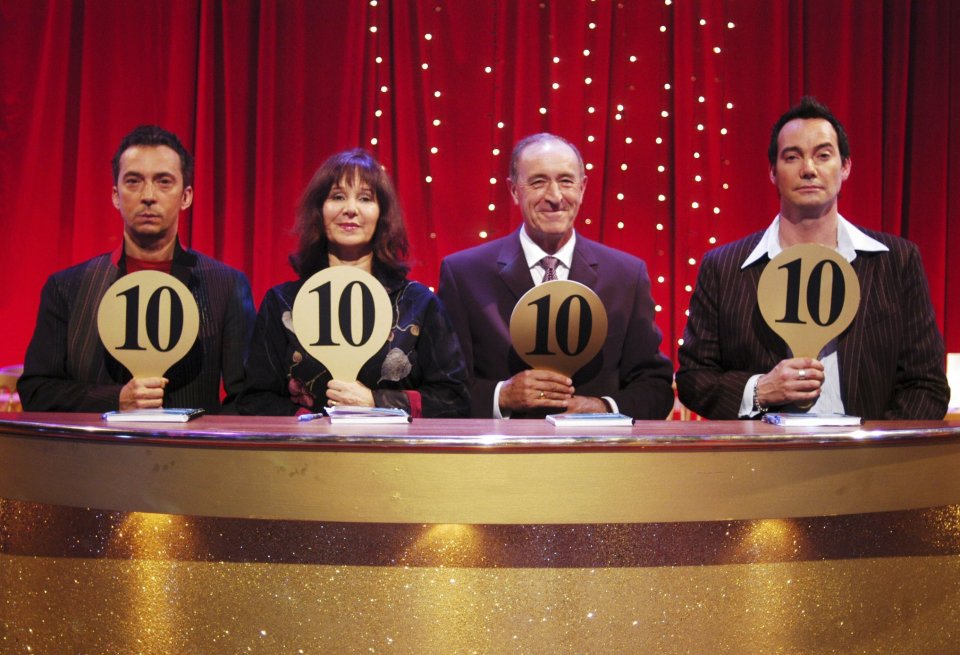 Craig, far right, on the first Strictly panel in 2004 and, from the left, Bruno ToniolI, Arlene Phillips and Len Goodman