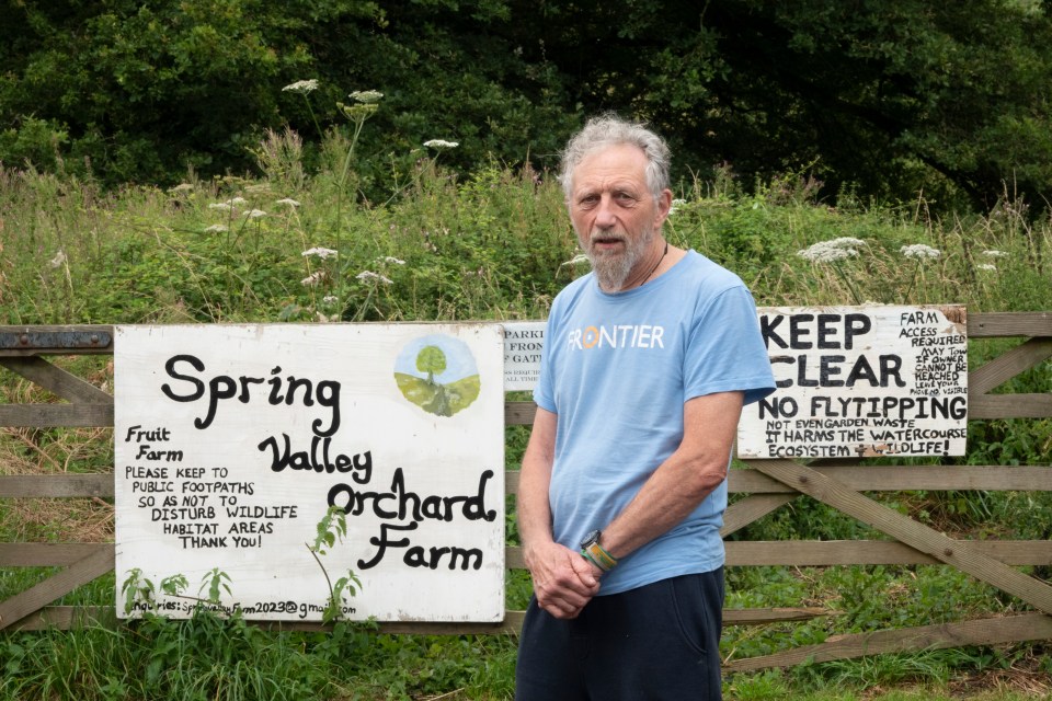 Furious Mike Giles, 67, lives close to the spot