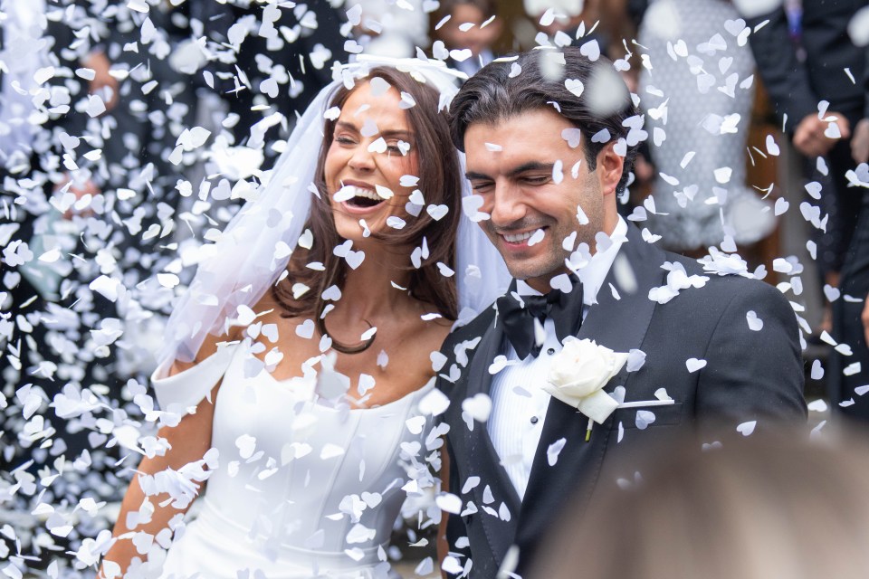 The pair said 'I do' at The Marylebone Registry Office in London.