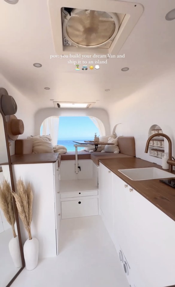 Now the couple have a gorgeous modern caravan and save money on rent