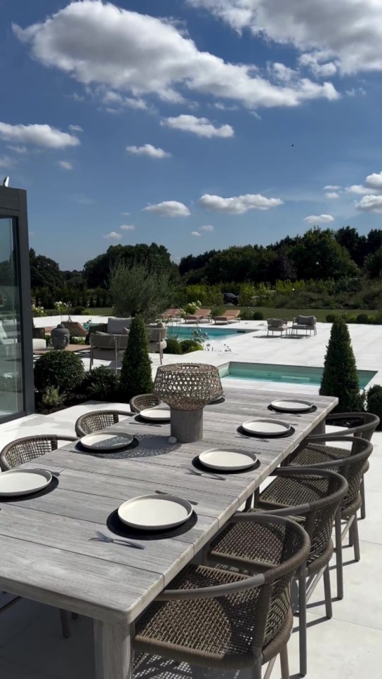 Mark showed off the incredible pool area at his £3.5m mansion