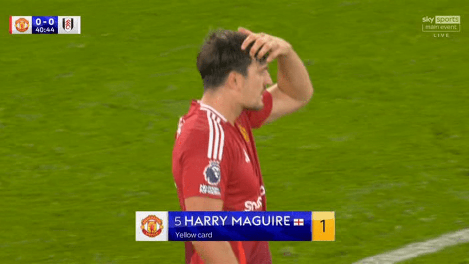 a soccer player with the name harry maguire on his jersey