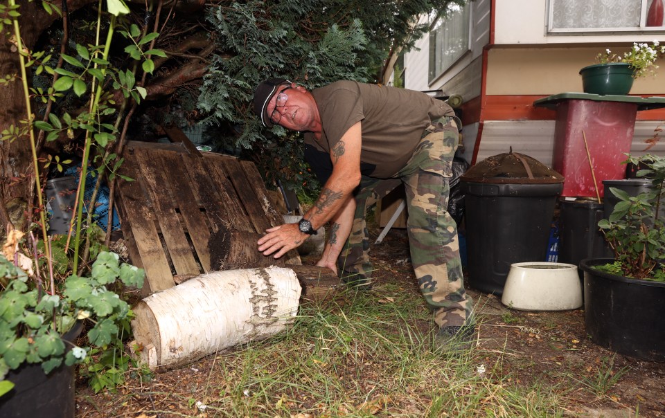 James has seen his windows freeze and made his own log burner to help him get through winter