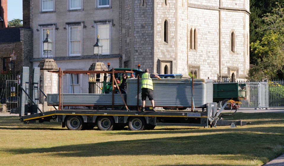 Metal fencing will stop the eco idiots getting close to the gates of the castle