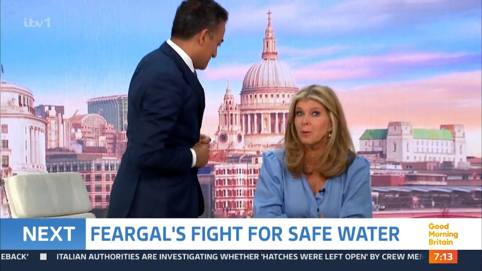 a man and a woman are talking on a good morning britain show