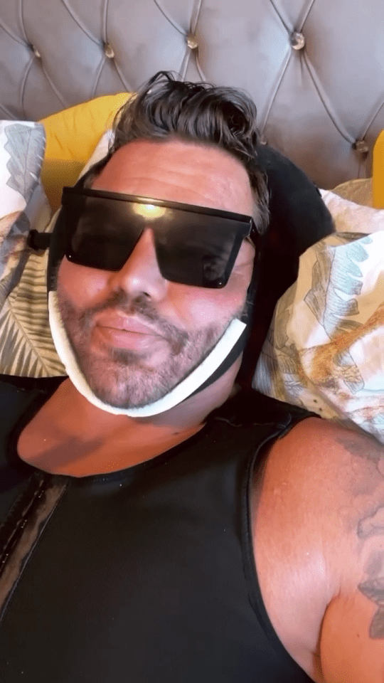 The star caused much speculation after he was seen wearing bandages over his face on social media