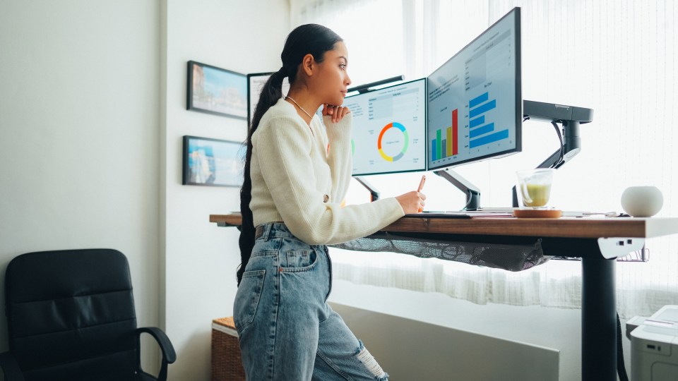 Standing at work can help burn calories