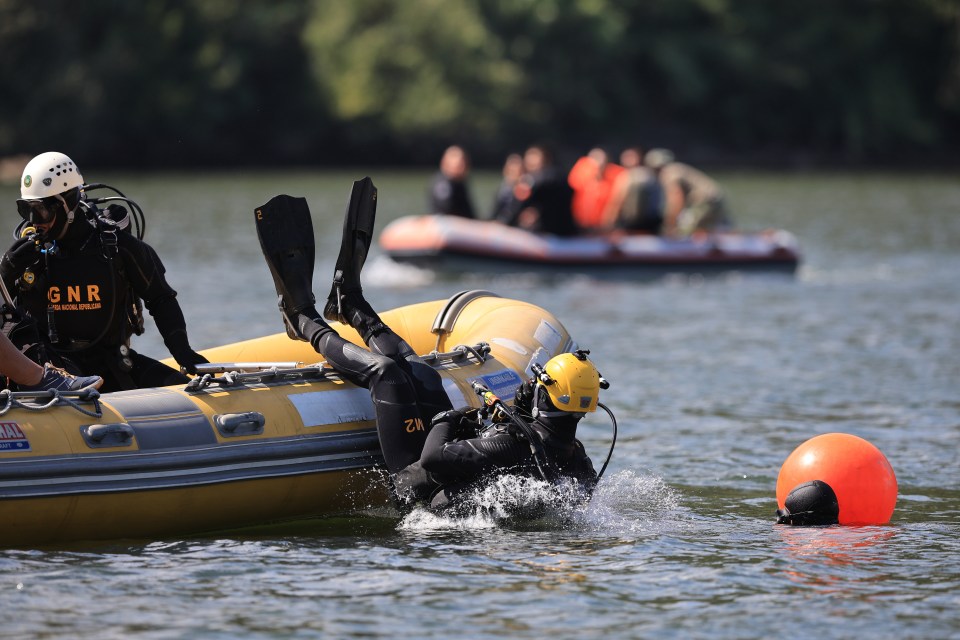 a man in a gnr uniform is in a boat