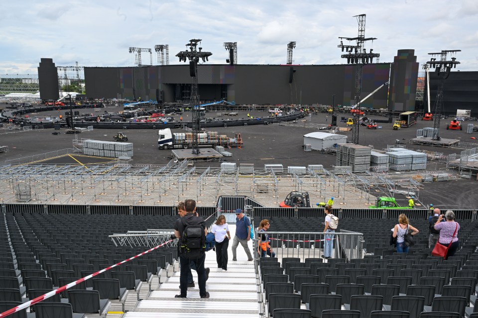 The specially made pop-up stadium is going to be filled with fans