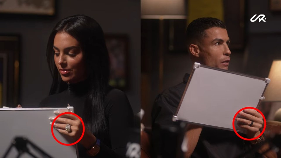 Cristiano Ronaldo and Georgina Rodriguez appeared to both be wearing rings in a new video