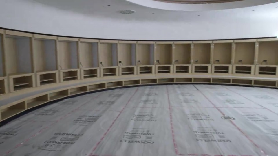 The changing rooms are also complete