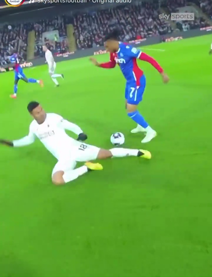 It showed Casemiro being left for dead as he attempted a tackle