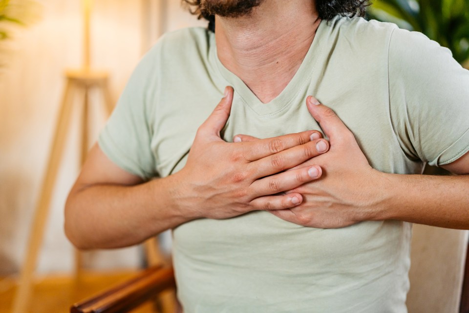 Pressure or discomfort in the left arm can be a symptom of a heart attack