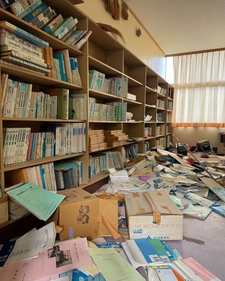 Homework was still remarkably piled up on the floor