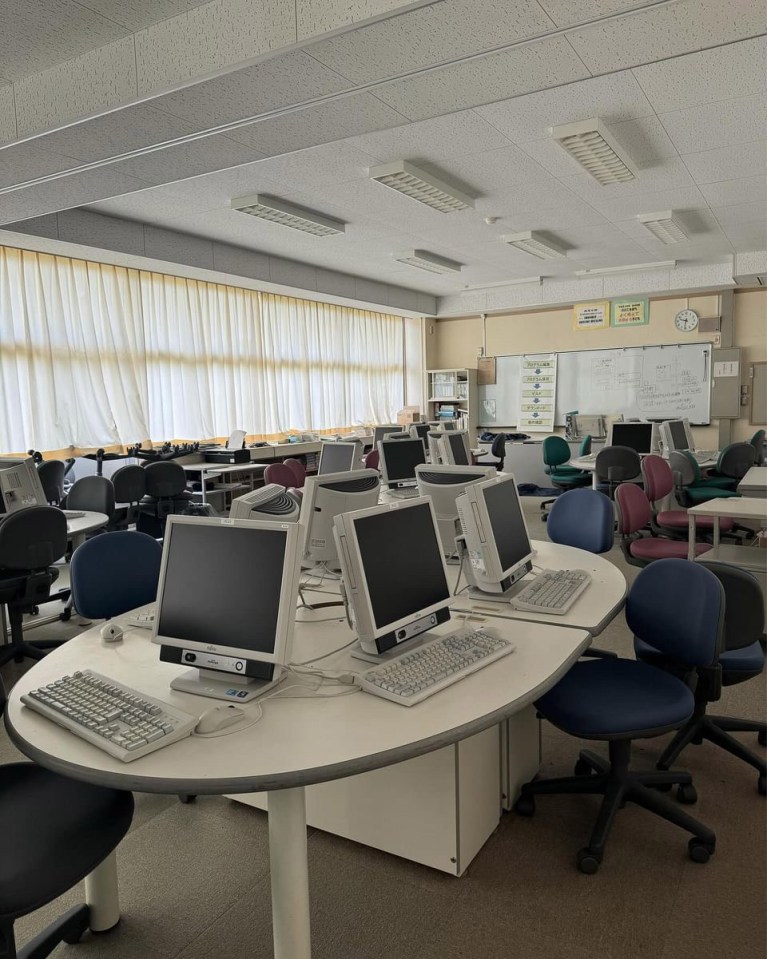 There is still a computer room although they've remained untouched since the disaster