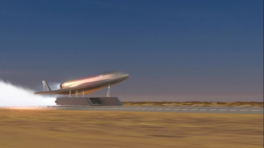 The space plane will be catapulted into space via a rocket powered sled going 500mph