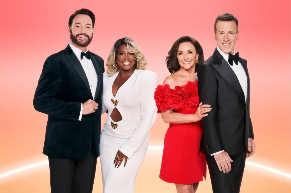 Judges Craig Revel Horwood, Motsi Mabuse, Anton Du Beke and Shirley Ballas are all returning