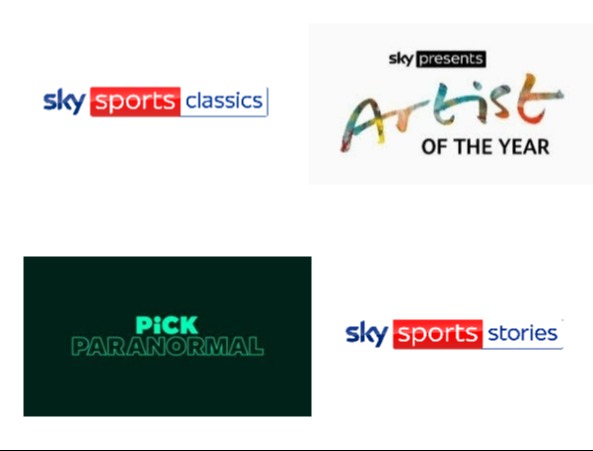 a collage of sky sports logos including the artist of the year