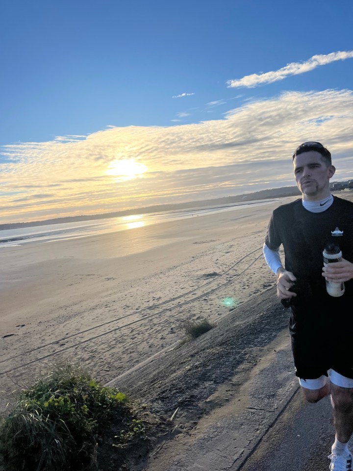 The student takes care of his mental health by going for runs