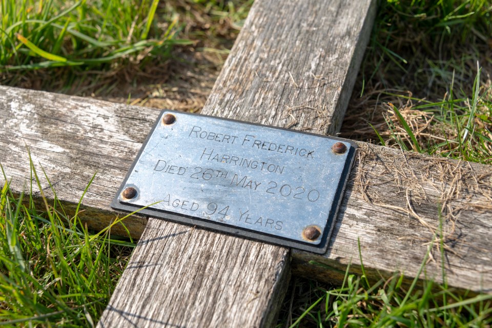 A simple cross marks where Robert was buried