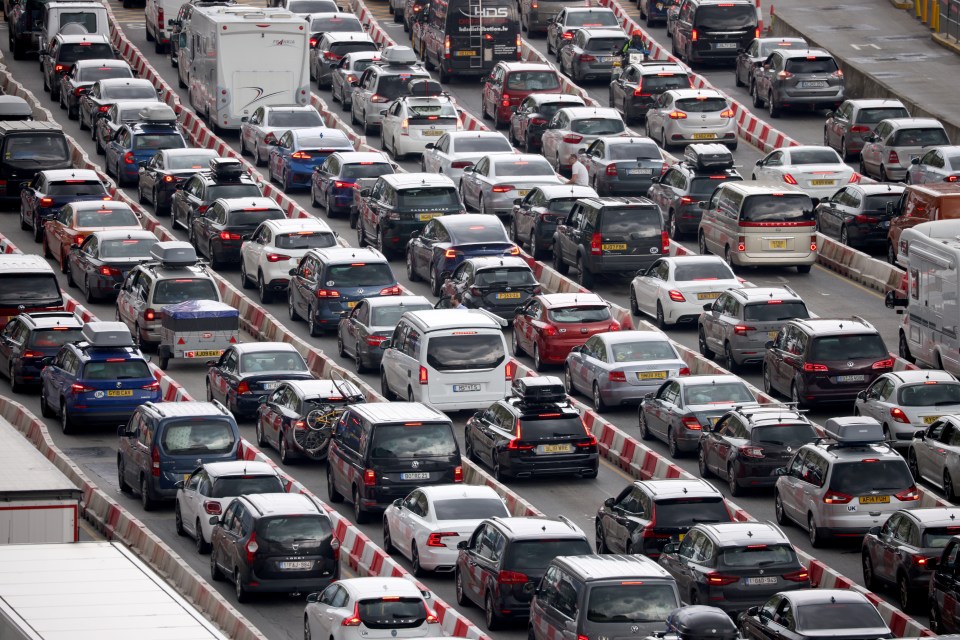 Under the plans, motorists arriving at Dover will queue in lanes to await undergoing the EES process