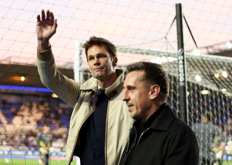 Tom Brady took a lap of the pitch ahead of kick-off