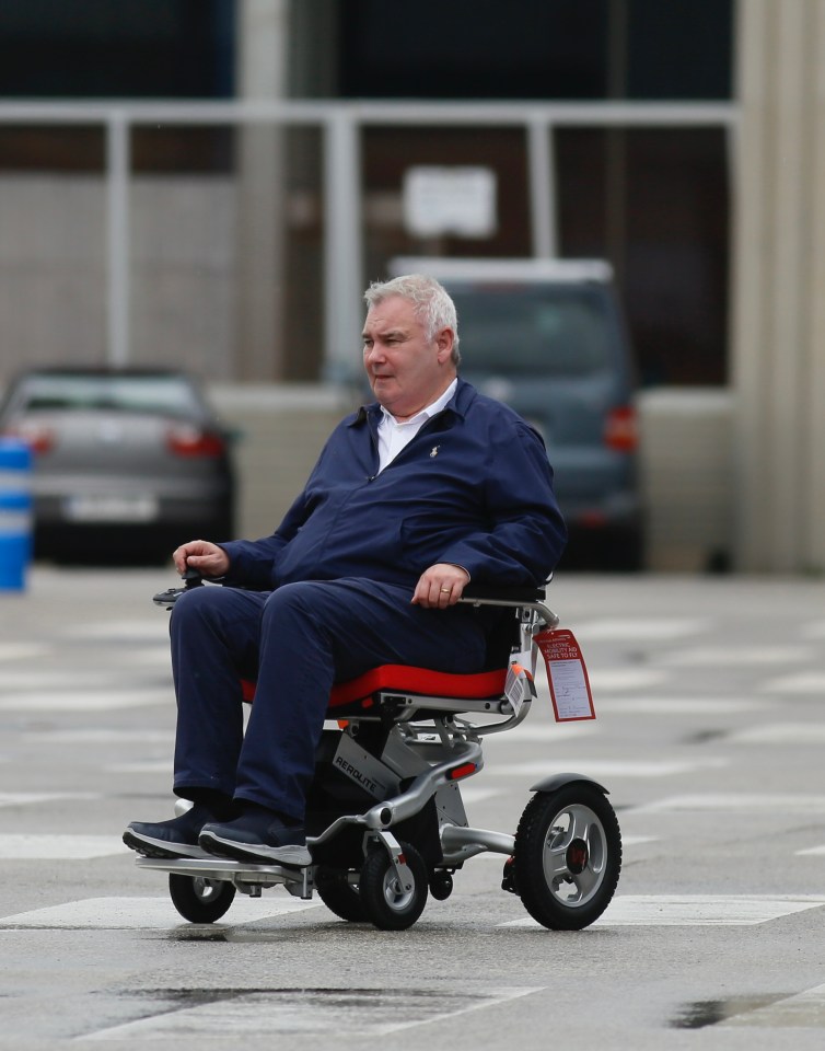 Eamonn was seen in his wheelchair