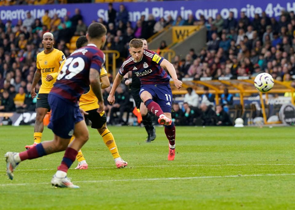 Harvey Barnes picked out the top corner with his stunning winner