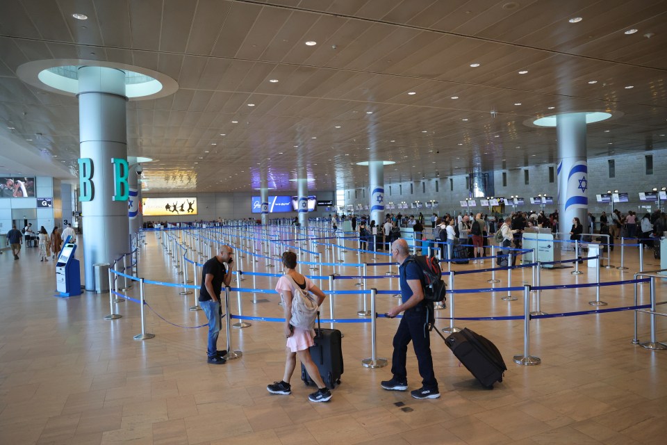 A deserted Ben Gurion International Airport near Tel Aviv, Israel, during strikes today