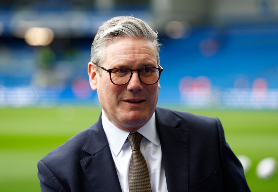 Keir Starmer, Leader of the Labour Party, at a stadium.