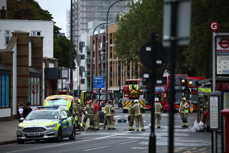 The traffic built up due to the roads being sealed off as the emergency services dealt with the fire