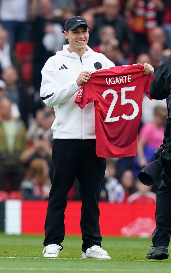 Manuel Ugarte was presented to Man Utd fans today