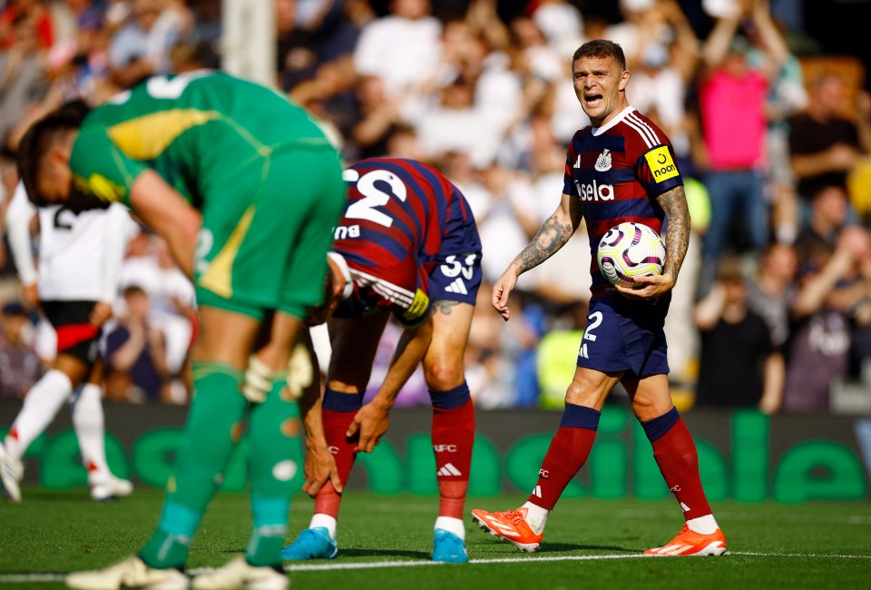 Trippier played against Fulham at Craven Cottage yesterday, a match the Magpies lost 3-1