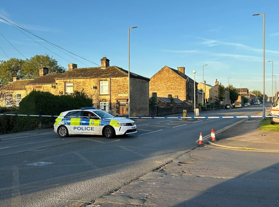 The scene in Bradford following the high-speed smash