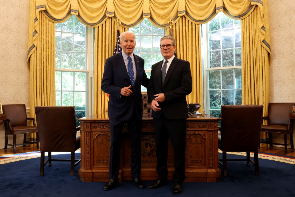 Prime Minister Keir Starmer meets US President Joe Biden for talks at the White House