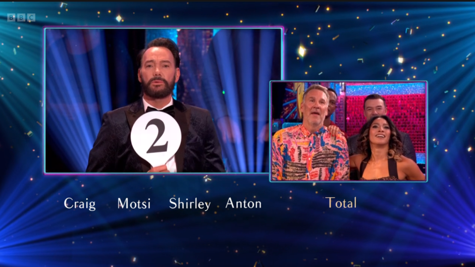 Craig Revel Horwood gave the sports pundit only two points