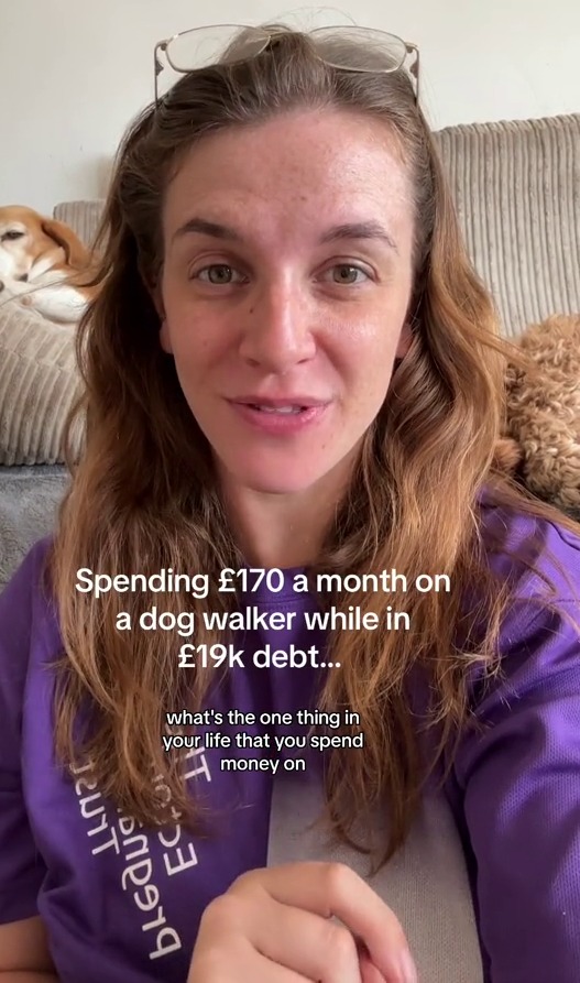 A woman has defended spending thousands on a dog walker when she is £19,000 in credit card debt