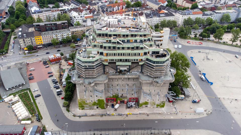 The Flakturm IV in Hamburg was built as an air defence tower